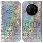 For Honor Magic7 Colorful Magnetic Buckle Leather Phone Case(Silver) - 1