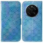 For Honor Magic7 Pro Colorful Magnetic Buckle Leather Phone Case(Blue) - 1