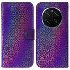 For Honor Magic7 Pro Colorful Magnetic Buckle Leather Phone Case(Purple) - 1