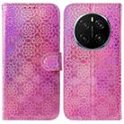 For Honor Magic7 Pro Colorful Magnetic Buckle Leather Phone Case(Pink) - 1