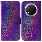 For Honor X9c Colorful Magnetic Buckle Leather Phone Case(Purple) - 1