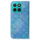 For Honor X8c 4G Colorful Magnetic Buckle Leather Phone Case(Blue) - 3