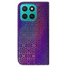 For Honor X8c 4G Colorful Magnetic Buckle Leather Phone Case(Purple) - 3
