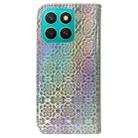 For Honor X8c 4G Colorful Magnetic Buckle Leather Phone Case(Silver) - 3