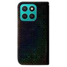 For Honor X8c 4G Colorful Magnetic Buckle Leather Phone Case(Black) - 3