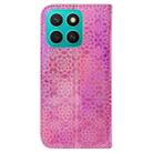 For Honor X8c 4G Colorful Magnetic Buckle Leather Phone Case(Pink) - 3