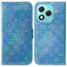 For Honor 400 Lite Colorful Magnetic Buckle Leather Phone Case(Blue) - 1