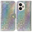 For Honor 400 Global 156.5mm Colorful Magnetic Buckle Leather Phone Case(Silver) - 1