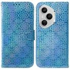For Honor 400 Pro Global 160.8mm Colorful Magnetic Buckle Leather Phone Case(Blue) - 1
