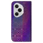For Honor 400 Pro Global 160.8mm Colorful Magnetic Buckle Leather Phone Case(Purple) - 3