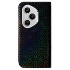 For Honor 400 Pro Global 160.8mm Colorful Magnetic Buckle Leather Phone Case(Black) - 3