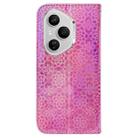 For Honor 400 Pro Global 160.8mm Colorful Magnetic Buckle Leather Phone Case(Pink) - 3