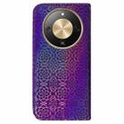 For Honor X70 5G Colorful Magnetic Buckle Leather Phone Case(Purple) - 3