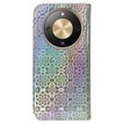 For Honor X70 5G Colorful Magnetic Buckle Leather Phone Case(Silver) - 3