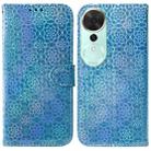 For Honor Play 70 Plus Colorful Magnetic Buckle Leather Phone Case(Blue) - 1