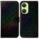 For OnePlus Nord CE 3 Lite/Nord N30 Colorful Magnetic Buckle Leather Phone Case(Black) - 1