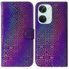 For OnePlus Nord 3 Colorful Magnetic Buckle Leather Phone Case(Purple) - 1