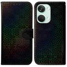 For OnePlus Nord 3 Colorful Magnetic Buckle Leather Phone Case(Black) - 1