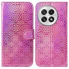 For OnePlus 13 Colorful Magnetic Buckle Leather Phone Case(Pink) - 1