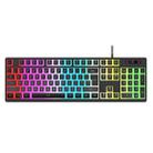 HXSJ L200 Wired RGB Backlit Keyboard 104 Pudding Key Caps(Black) - 1