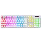 HXSJ L200 Wired RGB Backlit Keyboard 104 Pudding Key Caps(White) - 1