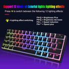 HXSJ L700 Wired RGB Mechanical Keyboard 61 Pudding Key Caps(Black) - 4