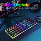 HXSJ L700 Wired RGB Mechanical Keyboard 61 Pudding Key Caps(Black) - 5