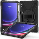 For Samsung Galaxy Tab S9+ / S8+ Rotary Handle Grab TPU + PC Tablet Case(Black) - 1