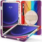 For Samsung Galaxy Tab S9+ / S8+ Rotary Handle Grab TPU + PC Tablet Case(Colorful Red) - 1