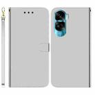 For Honor 90 Lite Imitated Mirror Surface Leather Phone Case(Silver) - 1
