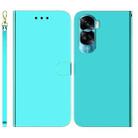 For Honor 90 Lite Imitated Mirror Surface Leather Phone Case(Mint Green) - 1