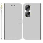 For Honor 90 Pro Imitated Mirror Surface Leather Phone Case(Silver) - 1