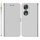 For Honor 90 Imitated Mirror Surface Leather Phone Case(Silver) - 1