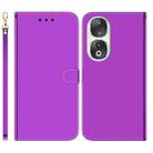 For Honor 90 Imitated Mirror Surface Leather Phone Case(Purple) - 1