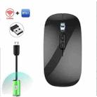 HXSJ M103 1600DPI UV Dual Mode 2.4GHz + Bluetooth 5.1 Wireless Rechargeable Mouse(Black) - 1