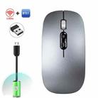 HXSJ M103 1600DPI Dual Mode 2.4GHz + Bluetooth 5.1 Wireless Rechargeable Mouse(Grey) - 1