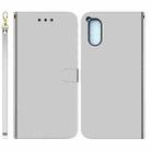 For Sony Xperia 5 V Imitated Mirror Surface Leather Phone Case(Silver) - 1