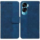 For Honor 90 Lite Geometric Embossed Leather Phone Case(Blue) - 1