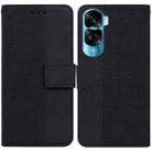 For Honor 90 Lite Geometric Embossed Leather Phone Case(Black) - 1