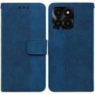 For Honor X6a Geometric Embossed Leather Phone Case(Blue) - 1