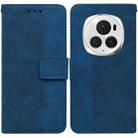 For Honor Magic6 Pro Geometric Embossed Leather Phone Case(Blue) - 1