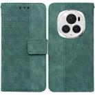 For Honor Magic6 Pro Geometric Embossed Leather Phone Case(Green) - 1