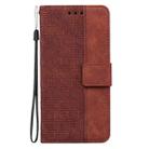 For Honor 200 Geometric Embossed Leather Phone Case(Brown) - 3