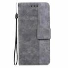 For Honor 200 Geometric Embossed Leather Phone Case(Grey) - 3