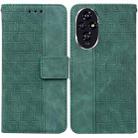 For Honor 200 Geometric Embossed Leather Phone Case(Green) - 1