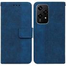 For Honor 200 Lite Global Geometric Embossed Leather Phone Case(Blue) - 1