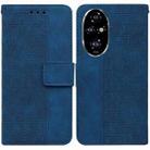 For Honor 200 Pro Geometric Embossed Leather Phone Case(Blue) - 1