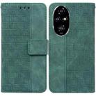 For Honor 200 Pro Geometric Embossed Leather Phone Case(Green) - 1