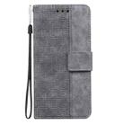 For Honor Play 60 Plus Geometric Embossed Leather Phone Case(Grey) - 3