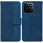 For Honor Play 60 Plus Geometric Embossed Leather Phone Case(Blue) - 1